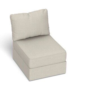 Lovesac Deep Seat Cover Set: Oyster Etched Chenille